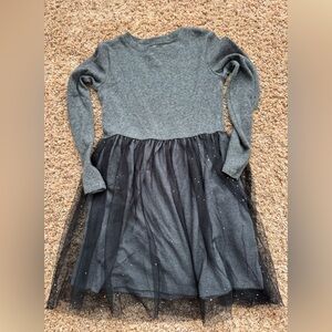 Cat & Jack longsleeve dress with tulle skirt, M (7/8)